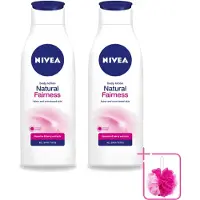 Nivea 2 x – Bodylotion – Natural Fairness Clarifiant – 400 ml - Bulkverpakking - Huidverlichting - Douchemop - Natuurlijke glans