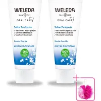 Weleda 2 x - Tandpasta Saline - 75ml - Bulkverpakking - Tandpasta - Douchemop - Zeezout