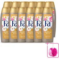 Fa 12 x - Oriental Moments - Douchecrème - Woestijnroos & Sandelhout - 250 ml - Bulkverpakking - Douchecrème - Douchemop - Woestijnroos