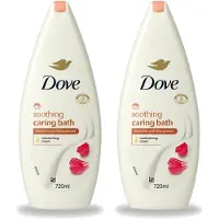 Dove 2 x – Badcrème – Soothing Almond Oil & Hibiscus – 720 ml - Voordeelverpakking - 2 stuks