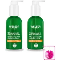 Weleda 2 x - Reinigingsolie & Make‑up Remover - 150 ml - Bulkverpakking - Gezichtsreiniging - Douchemop - Make-up verwijderen
