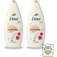 Dove 2 x – Badcrème – Soothing Almond Oil & Hibiscus – 720 ml - Wasstrips - Douchegel - Huidverzorging - Kalmerend - Schuim - Amandelolie