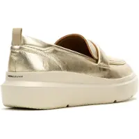 Hush puppies Joy Penny Leer Dames Champagne Instappers