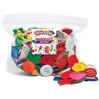 Colorations grote knopen speelgoed set - kleurrijke vormen 450 gram.
