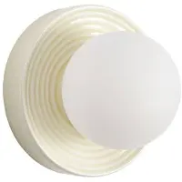 LINDBY Wandlamp Harriet, dimbaar, crème / amber, Woon-/ Eetkamer, Keramiek, Modern, wandlamp