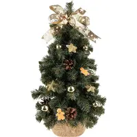 Creative Home Kunstmatige Xmas Tree Gedecoreerd Goudkleur, Afmeting 40 cm