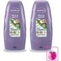 Andrélon 2 x - Mild & Zacht - Conditioner - 250 ml - Bulkverpakking - Conditioner voor gevoelige hoofdhuid - Douchemop - Zachte conditioner