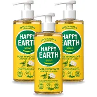 Happy Earth 3 x – Handzeep – 100% Natuurlijk Jasmine Ho Wood – 300 ml - Voordeelverpakking - 3 stuks