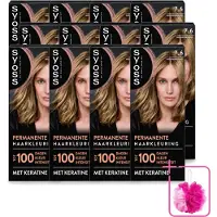 Syoss 12 x - Coloration 7-6 Middenblond - Haarverf - Grijsdekking - Vermindert Haarbreuk - Bulkverpakking - Permanente haarkleuring - Douchemop - Haarkleur