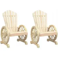 VMP 2x Houten Adirondack Tuinstoelen - Comfortabel en Stijlvol voor Balkon en Tuin