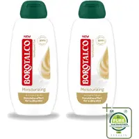 Borotalco 2 x - Douchegel - Moisturizing - Vanilla & Oat - 250 ml - Grootverpakking - Vaatwasstrips - Douchegel - Huid Verzorgen - Huid Hydrateren - Vanille Geur - Haver Extract