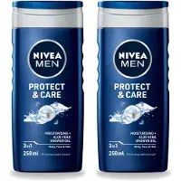 Nivea 2 x - Men - Douchegel - Protect & Care - Met Aloe Vera 250 ml - Voordeelverpakking - 2 stuks