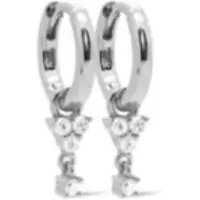 Karma symbols oorbel rectangle wood M2015 zilver