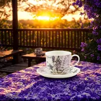 Marco polo Jumbo Mok 350ml met Schotel & Cadeauverpakking - Lavendel