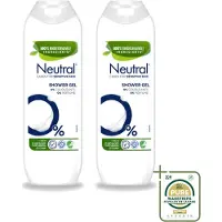 Neutral 2 x – Douchegel – Parfumvrij – 250 ml - Wasstrips - Gevoelige Huid - Allergie - Douchegel - Parfumvrij - 0% Parfum