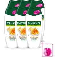 Palmolive 6 x – Douchecrème – Milk & Honey - 250 ml - Bulkverpakking - Douchecrème - Douchemop - Voedende douchecrème