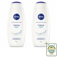 Nivea 2 x - Douchecrème - Zacht - Huidbeschermend - Amandelolie - 500 ml - Wasstrips - Douchecrème - Huid Verzorging - Amandelolie - Zijdezachte Huid - Milde Reiniging