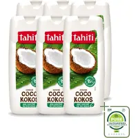 Tahiti 6 x - Douchegel - Biologische Kokos - 100% Vegan - 300 ml - Grootverpakking - Vaatwasstrips - Douchegel Kokos - Biologische Kokos - Kokos Douchegel - Hydratatie Huid - Verzorging Huid