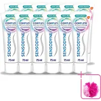 Sensodyne 12 x – Tandpasta – Complete Protection + Fresh Breath – 75 ml - Bulkverpakking - Gevoelige tanden - Douchemop - Tandpasta