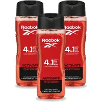 Reebok 3 x - Activate Your Senses - Douchegel - 4 in 1 - 400 ml - Voordeelverpakking - 3 stuks