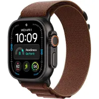 Apple Watch Ultra 4 GPs + Cellular 49mm Black Titanium Case - Burgundy Alpine Loop S