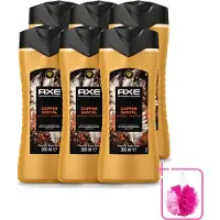 Axe 6 x – Douchegel – Copper Santal – 300 ml - Bulkverpakking - Douchegel - Douchemop - Koper