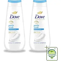 Dove 2 x – Douchegel – Advanced Care Gentle Scrub – 225 ml - Grootverpakking - Vaatwasstrips - Douchegel - Exfoliatie - Huidverzorging - Zachte Douchegel - Schuim