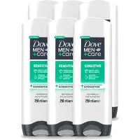 Dove 6 x Men+Care - Sensitive - Douchegel 3-in-1 - Verzorgend - 250 ml - Voordeelverpakking - 6 stuks