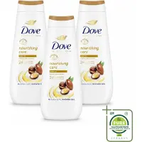 Dove 3 x Douchecrème - Nourishing Care - Arganolie - 400 ml - Grootverpakking - Vaatwasstrips - Douchegel - Huid Verzorging - Arganolie - Hydratatie - Droge Huid