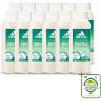 Adidas 12 x – Douchegel – Active Skin & Mind Skin Detox – 250 ml - Grootverpakking - Vaatwasstrips - Douchegel - Huidverzorging - Detox - Exfoliatie - Abrikozenpit