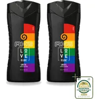 Axe 2 x – Bodywash – Unite Love Is Love – 250 ml - Wasstrips - Douchegel - Africa - Frisheid - Schuim - Reiniging