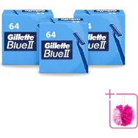 Gillette 3 x - Blue 2 - Wegwerpscheermesjes - Duurzaam en comfortabel - 64 Scheermesjes - Bulkverpakking - Scheermesje - Douchemop - Wegwerpscheermesje