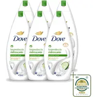 Dove 6 x – Douchegel – Refreshing – 450 ml - Wasstrips - Douchegel - Frisheid - Reiniging - Huid Verzorging - Mild Reinigen