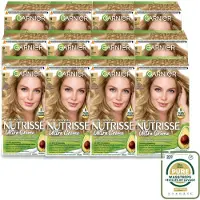 Garnier 12 x - Nutrisse Ultra Crème 9 - Haarkleuring - Zeer Lichtblond - Intens Voedend - Permanente Kleur - Wasstrips - Haarkleur - Haarverf - Voedend Haar - Permanente Haarkleur - Intense Kleur