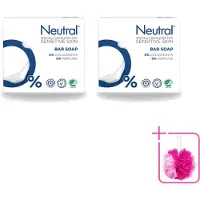 Neutral 2 x – Zeepblok – Parfumvrij – 2×100 g - Bulkverpakking - Gevoelige huid - Douchemop - Droge huid