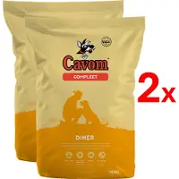 Cavom 2x Hondenvoer Droog Compleet Diner 10 kg