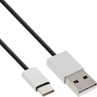 InLine - Câble USB - USB (M) pour 24 pin USB-C (M) - USB 2.0 - 1.5 m - noir