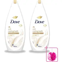 Dove 2 x – Badcrème – Soft – 720 ml - Bulkverpakking - Douchegel - Douchemop - Zachte reiniging