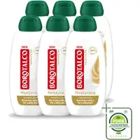 Borotalco 6 x - Douchegel - Moisturizing - Vanilla & Oat - 250 ml - Grootverpakking - Vaatwasstrips - Douchegel - Huid Verzorgen - Huid Hydrateren - Vanille Geur - Haver Extract