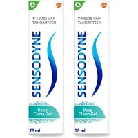 Sensodyne 2 x – Tandpasta – Deep Clean Gel – 75 ml - Voordeelverpakking - 2 stuks
