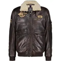 Donders 1860 Donders Jas Leather Jacket With Badges 52734 590 Black/brown Mannen Maat - 4XL