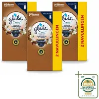 Glade 3 x - Touch & Fresh Navulling - Sensual Sandelhout Jasmijn - 2 × 10 ml - Wasstrips - Luchtverfrisser - Geur - Geurnavulling - Sandelhout - Jasmijn