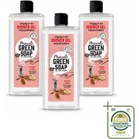 Marcel's Green Soap 3 x - Douchegel - Argan & Oudh - Verzorgend & zacht - 300 ml - Wasstrips - Douchegel - Argan En Oudh - Natuurlijke Douchegel - Verzorgende Douchegel - Vegan Douchegel