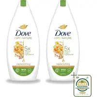 Dove 2 x - Douchegel - Replenishing - Hydraterend en verzorgend - 400 ml - Wasstrips - Douchegel - Hydratatie - Huid Verzorging - Zachte Huid - Schuim