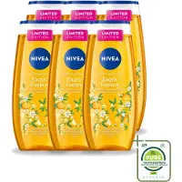 Nivea 6 x – Douchegel – Exotic Feeling – 250 ml - Grootverpakking - Vaatwasstrips - Douchegel - Tropische Geur - Exotische Geur - Huid Verzorging - Mild Reinigen