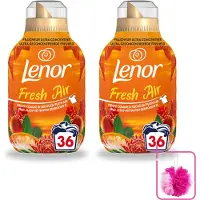 Lenor 2 x - Wasverzachter - Fresh Air Tropenzon - Ultra Geconcentreerd - 36 Wasbeurten - Bulkverpakking - Wasverzachter - Douchemop - Frisheid