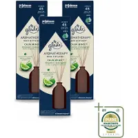 Glade 3 x - Geurstokjes Calm Mind - Aromatherapie Geurverspreiding - 80 ml - Wasstrips - Geurstokjes - Aromatherapie - Ontspanning - Geurverspreiding - Rust