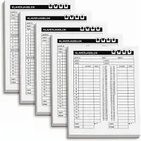 Cheqo Scoreblok Klaverjassen Set van 5 x 50 Vel - Klaverjasblok - Kaartspel Accessoires - Scorelijst - Puntentelling voor 4 Personen - Kaartavond - voor Clubs en Toernooien - Voordeelverpakking