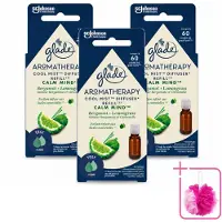 Glade 3 x – Aromatherapy Mist Diffuser Navulling – Calm Mind – 17,4 ml - Bulkverpakking - Aromatherapie - Douchemop - Ontspanning
