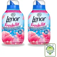 Lenor 2 x - Wasverzachter - Fresh Air - Fleurige Bloesem - 36 Wasbeurten - Grootverpakking - Vaatwasstrips - Wasverzachter - Frisheid - Buiten Gedroogd Was - Bloemige Geur - Wasgoed